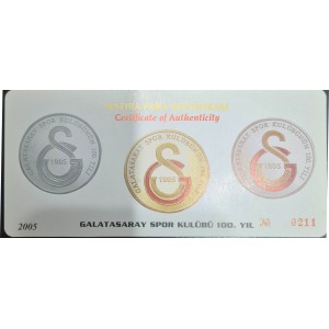 Galatasaray Spor Klübü 100. Yıl Hatıra Para Seti Sertifikası (sadece takas)