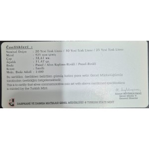 Galatasaray Spor Klübü 100. Yıl Hatıra Para Seti Sertifikası (sadece takas)